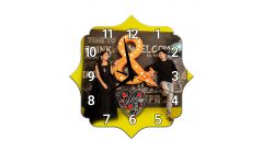 Acrylic wall clock with image   | Acrylic wall clock customized  | Acrylic wall clock with photo | Curly Brace Shaped 