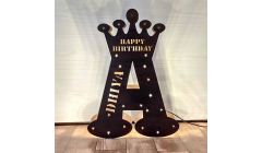 Alphabet Light Frame with Name customization - Wall Cum Table Use