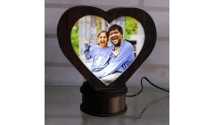 Heart rotating lamp gift - Brown color 