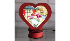 Heart rotating lamp gift - Red color 