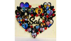 Valentine Heart & Single Name Wall Hanging Heart Frame
