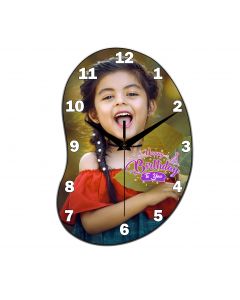 Acrylic wall clock with image   | Acrylic wall clock customized  | Acrylic wall clock with photo | Seed Shaped 