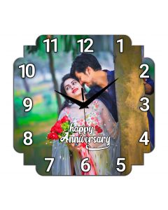 Acrylic wall clock with image   | Acrylic wall clock customized  | Acrylic wall clock with photo | Square Shaped 