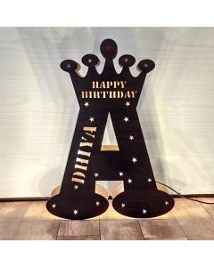Alphabet Light Frame with Name customization - Wall Cum Table Use