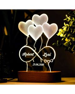 3D Illusion Light lamp gift with you name customization  