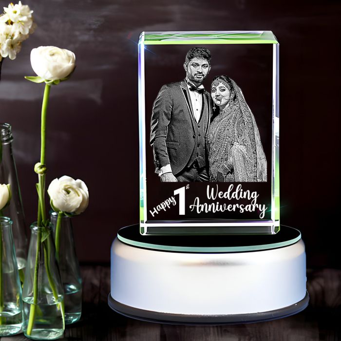 Personalized Love Themed Crystal Photo Stand: Gift/Send Home Gifts Online  M11111116 |IGP.com