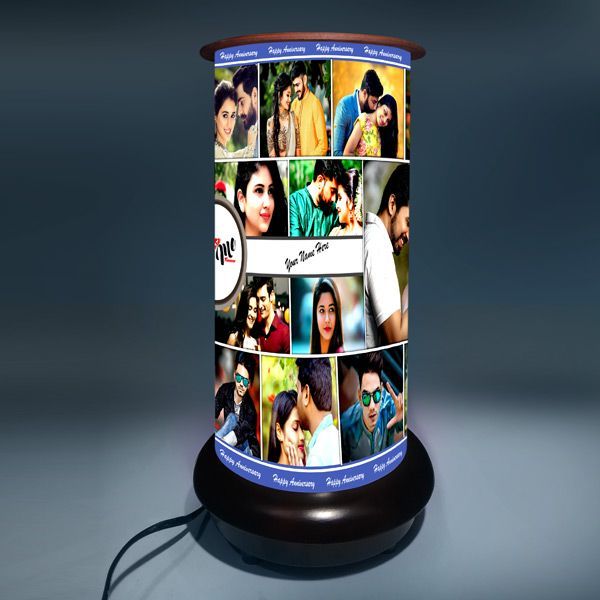 Best Gift Customized Photo Rotating Led Night Lamp Pentagon Photo Print Lamp  for Husband, Wife, Friends, And Family