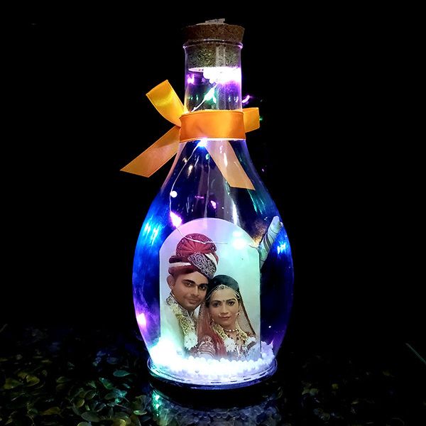 Customized Brother Birthday Glass Bottle LED Lamp - Presto