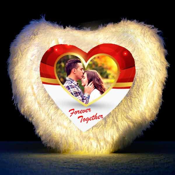 personalized heart pillow