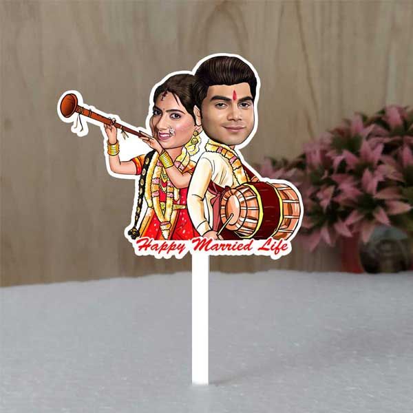 Asian Indian Pakistani personalised wedding cake toppers