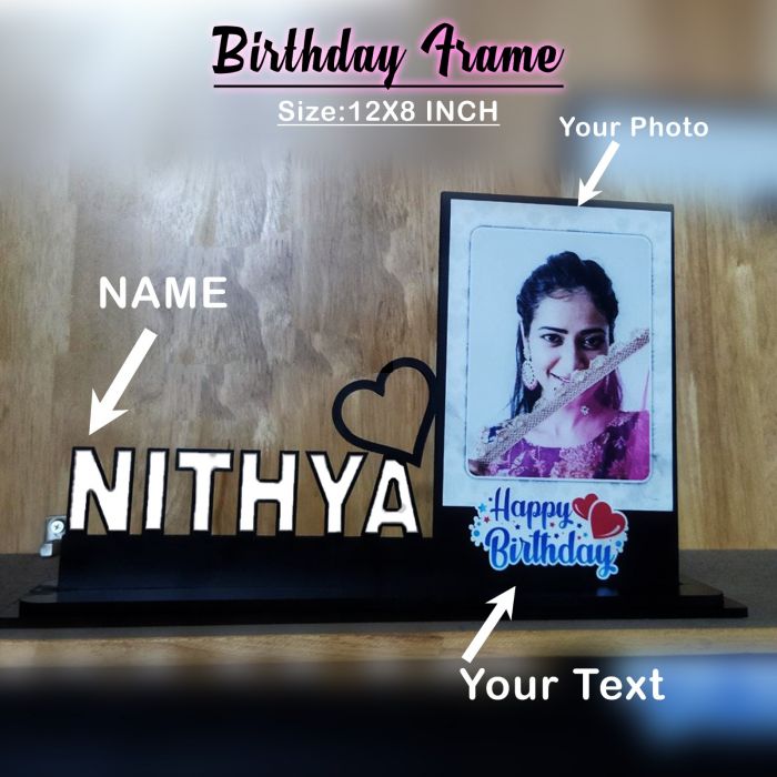 Gift Lena Home Decor Customized Birthday Photo Frame With Name Sign |  Unique Special Birthday Gift,Aniversary gifts, Gifts For  Boyfriend,Girlfriend,Brother,Sister,Gift For Special One (Size - 7x9) 7 :  Amazon.in: Home & Kitchen